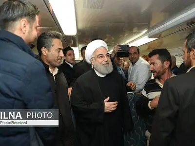 بهره‌برداری از قطار برقی گلشهر به هشتگرد با حضور رئیس جمهور
