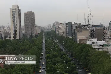 تک عکس/ نمایی از بلوار کشاورز در یک صبح زمستانی
