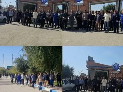 تجمع سه روزه کارگران سیمان خوزستان در اعتراض به کاهش حقوق و مزایای مزدی
