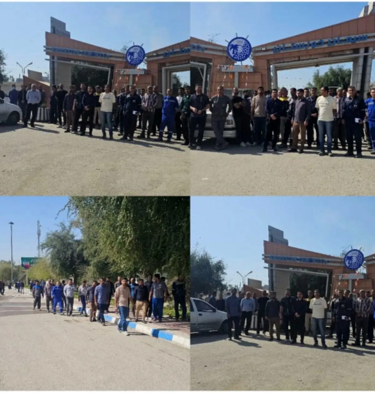 تجمع سه روزه کارگران سیمان خوزستان در اعتراض به کاهش حقوق و مزایای مزدی