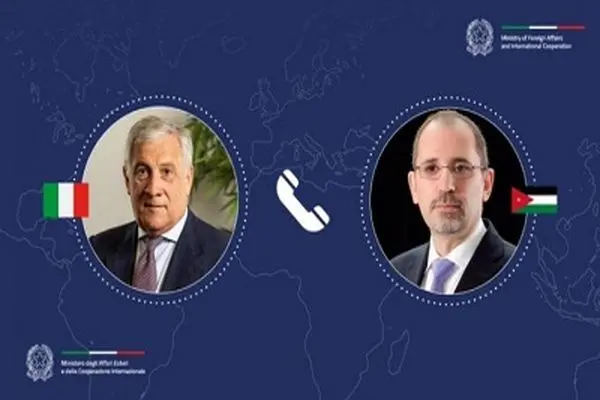 گفت‌وگوی وزرای خارجه اردن و ایتالیا 