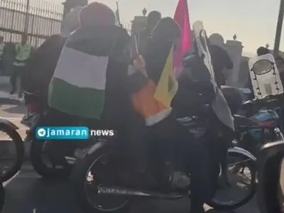 تجمع موتوری در تهران برای مسئله حجاب + فیلم