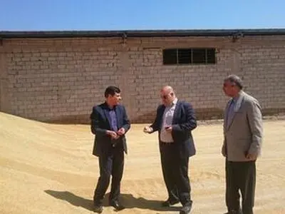 بازدید فرماندار خرمشهر از نحوه برداشت گندم در شهرستان