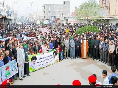 حضور مردم غیور شهرستان حمیدیه در راهپیمایی ۲۲ بهمن