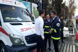 استقرار تیم‌ های اورژانس استان تهران در مراسم راهپیمایی ۲۲ بهمن
