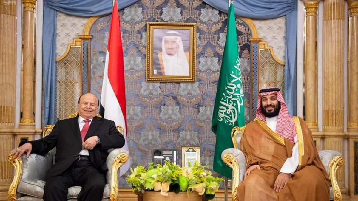 دیدار بن‌سلمان با رئیس‌جمهوری فراری یمن در جده+ تصویر
