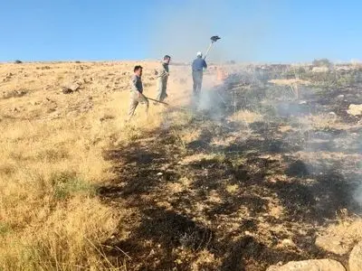 آتش‌سوزی اطراف غار هامپوئیل مراغه مهار شد