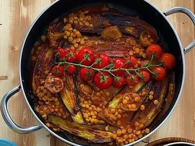 طرز تهیه خورشت قیمه بادمجان بدون گوشت 