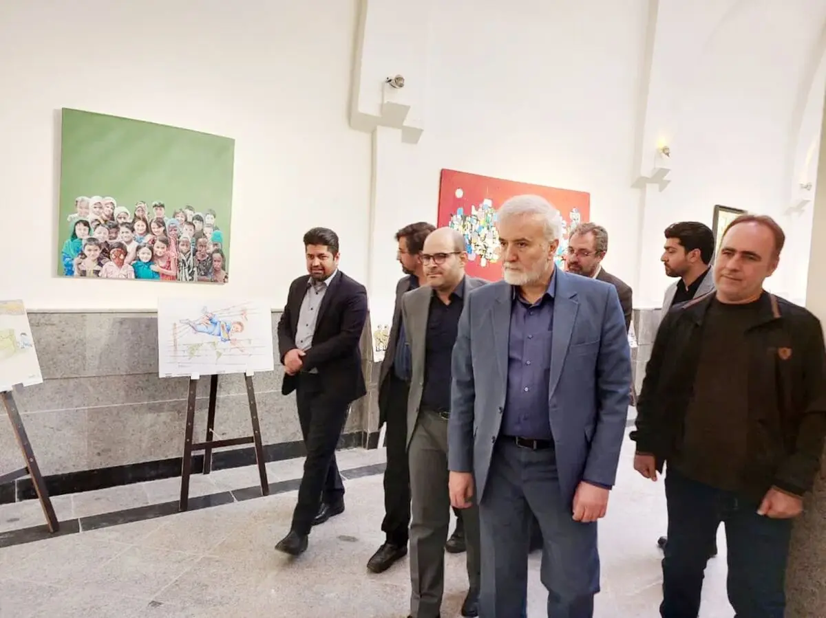 نمایشگاه آثار هنرمندان کاریکاتوریست ۳۳ کشور با موضوع کودکان غزه برپا شد