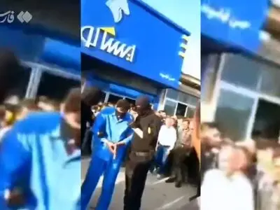 گوش‌بُر همدان در خیابان چرخانده شد + فیلم