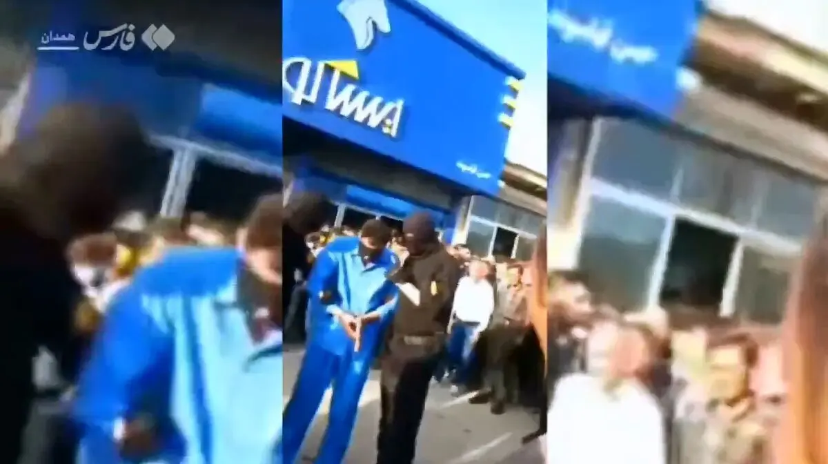 گوش‌بُر همدان در خیابان چرخانده شد + فیلم