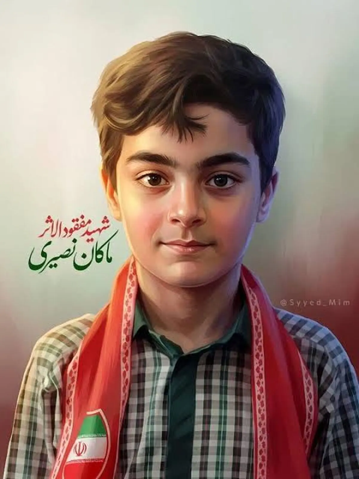 تصویر تنها شهید جاویدالاثر مدرسه میناب در ورزشگاه لس‌انجلس+ عکس