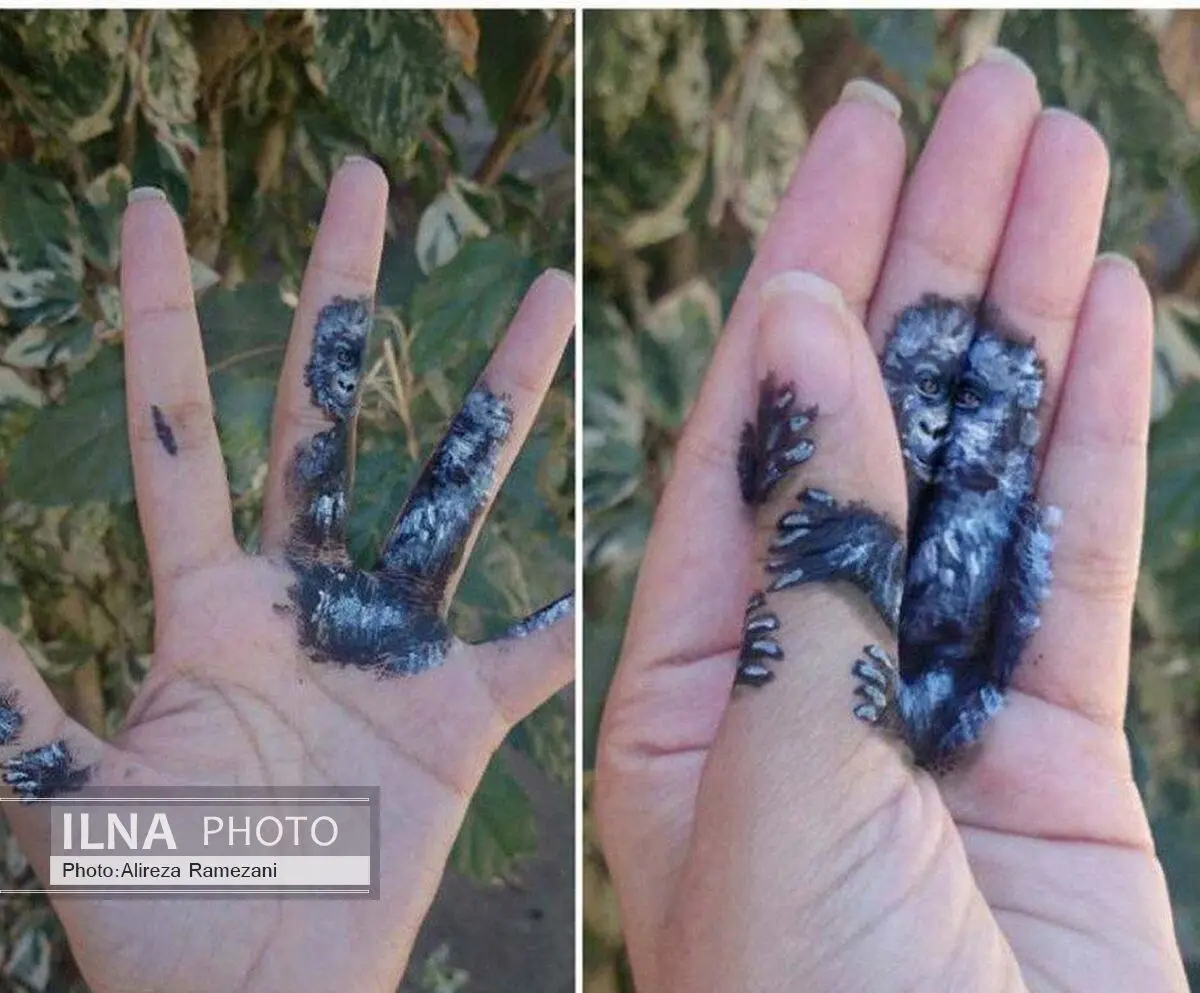 نقاشی سه بعدی در کف دست + تصاویر 
