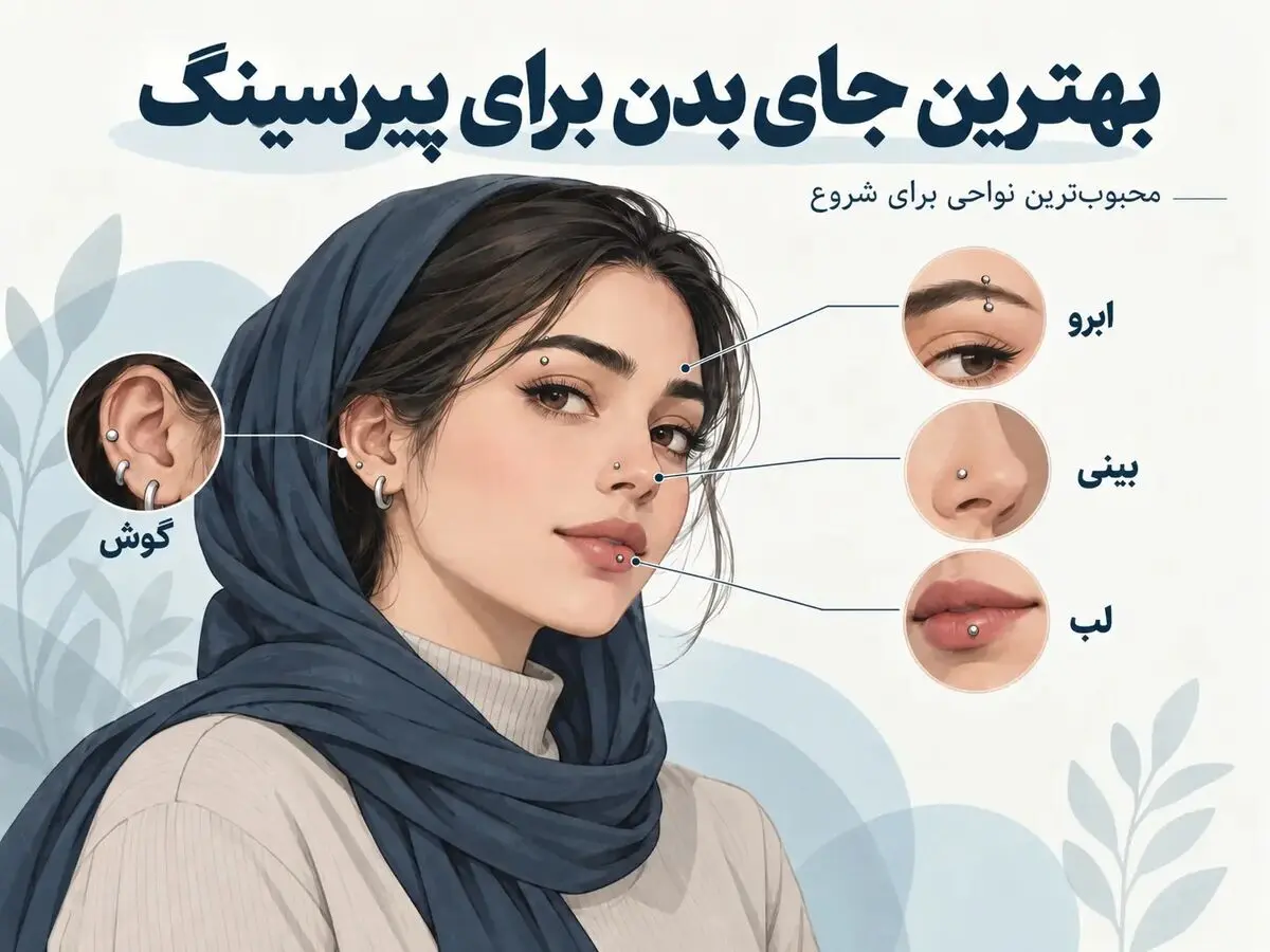 بهترین جای پیرسینگ برای شروع کجاست؟ راهنمای انتخاب اولین پیرسینگ