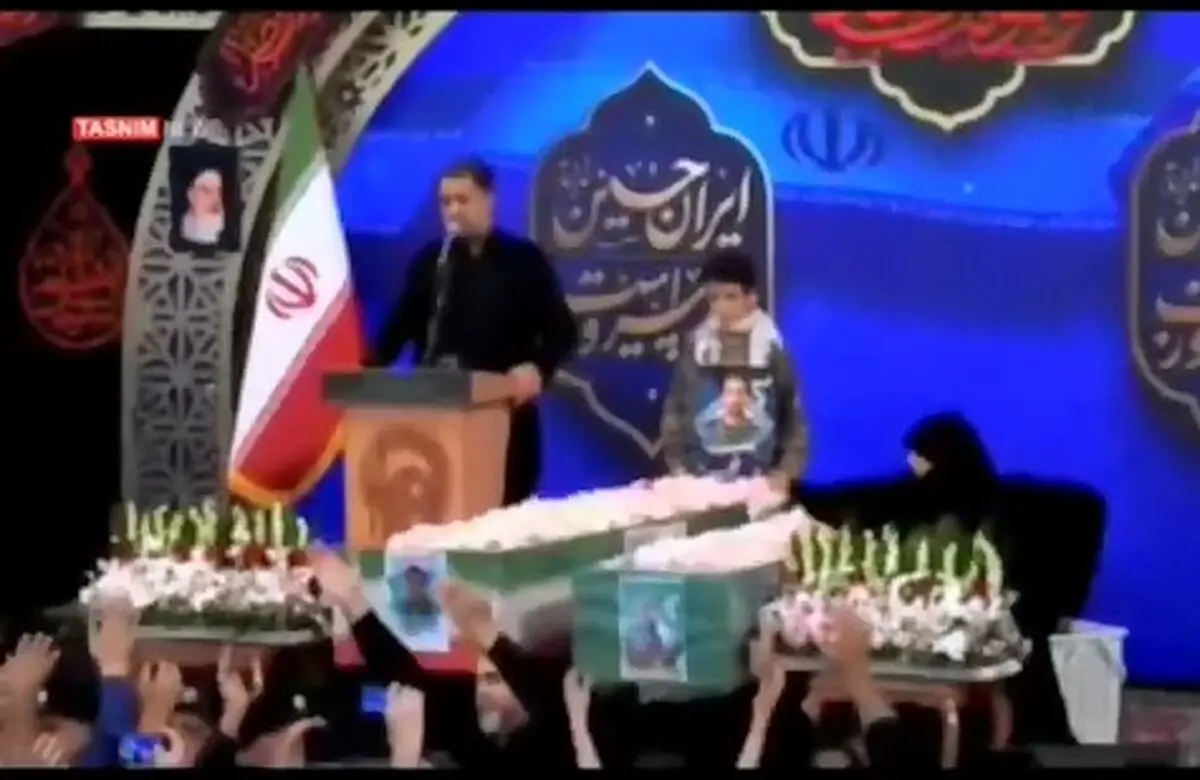 وداع با پیکر مطهر دو شهید خراسانی در ظهر عاشورا + فیلم