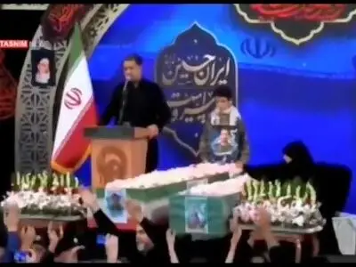 وداع با پیکر مطهر دو شهید خراسانی در ظهر عاشورا + فیلم