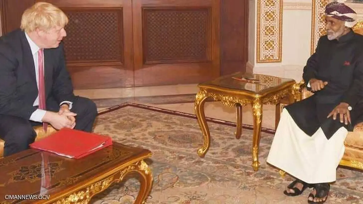 دیدار سلطان قابوس با وزیر خارجه بریتانیا 
