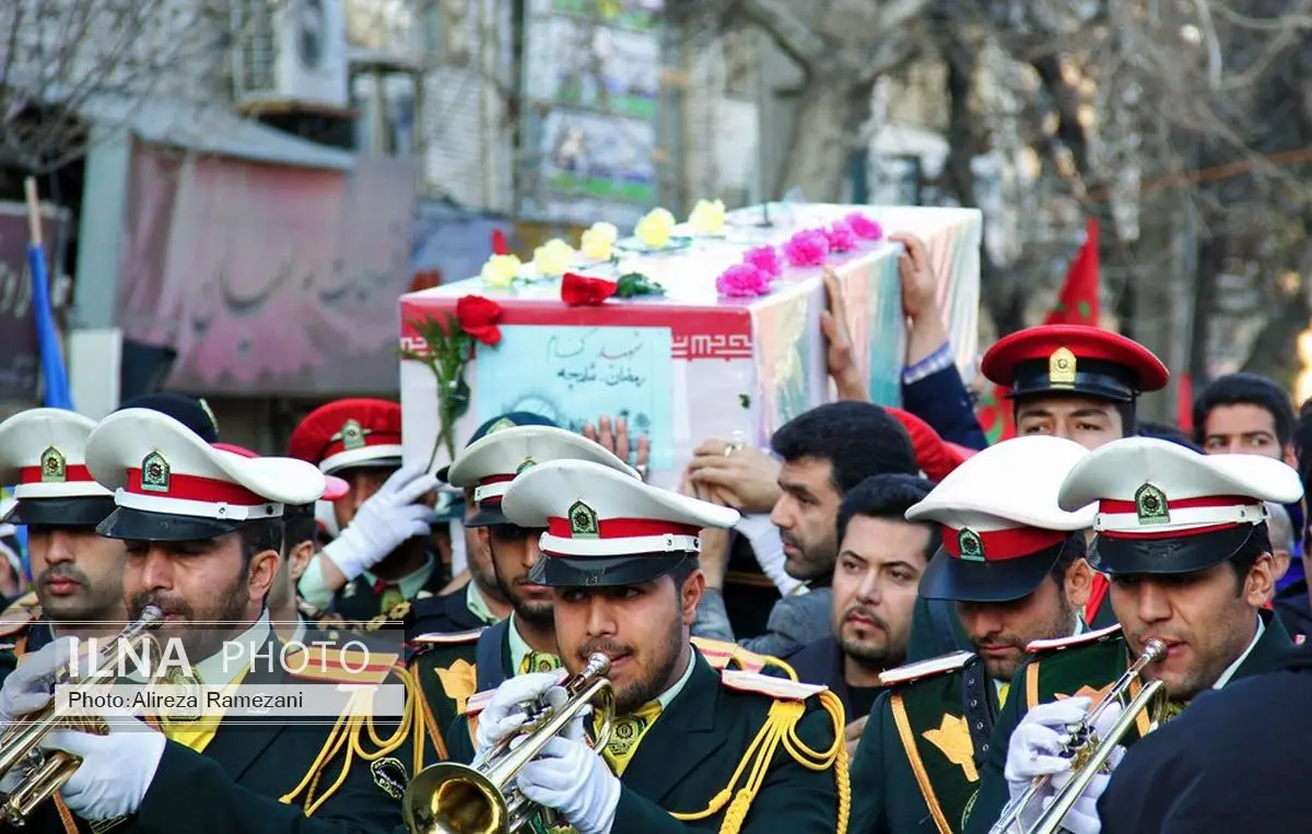 برگزاری مراسم تشییع سه تن از شهدای ناجا در دوران دفاع مقدس 