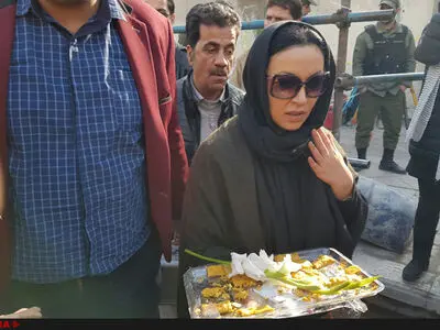 زیبا بروفه به محل آواربرداری ساختمان پلاسکو رفت