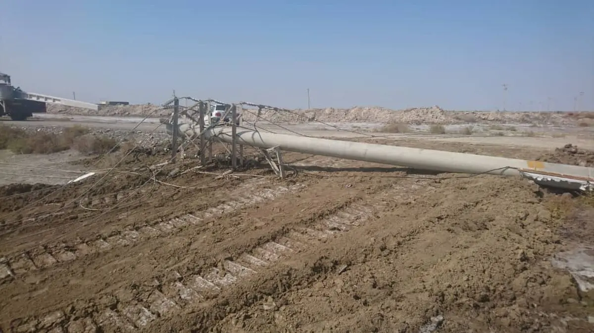 خسارت ۲۰ میلیارد ریالی طوفان به شبکه برق جاسک