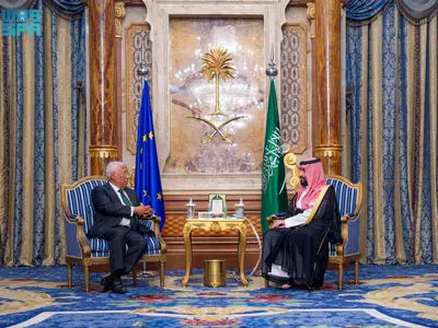 دیدار بن سلمان با رئیس شورای اروپا