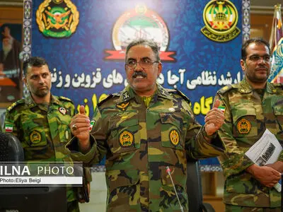 نشست خبری فرمانده قرارگاه عملیاتی لشگر 16 زرهی قزوین