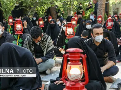 هشتمین روز محرم در جوار شهدای گمنام بهشت زهرا (س)