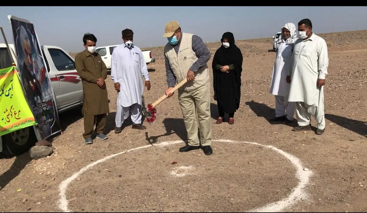 کلنگ احداث دو واحد جدید پرورش مرغ گوشتی در دلگان به زمین زده شد