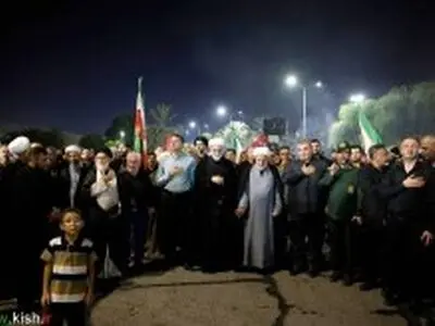 تجلی شور حسینی در کیش؛ اجتماع پرشور دلدادگان اربعین با حضور گسترده مردم و مسئولان