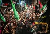 Palestinians in Gaza celebrate victory after Zionists accept truce