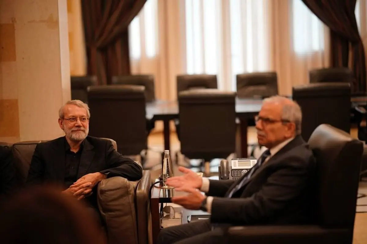 دیدار لاریجانی و نواف سلام