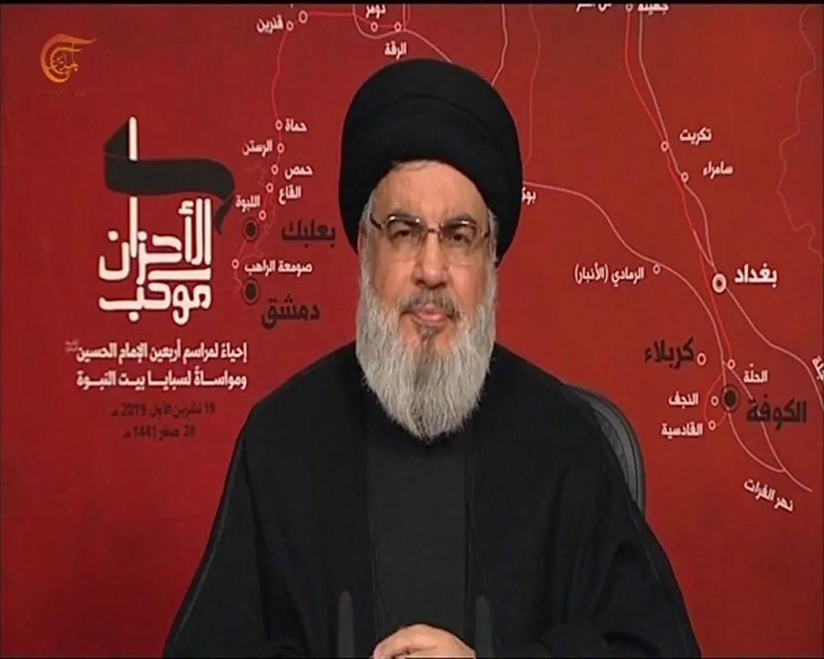 نصر الله: نرفض استقالة الحکومة وسننزل إلى الشارع إذا احتاج الأمر