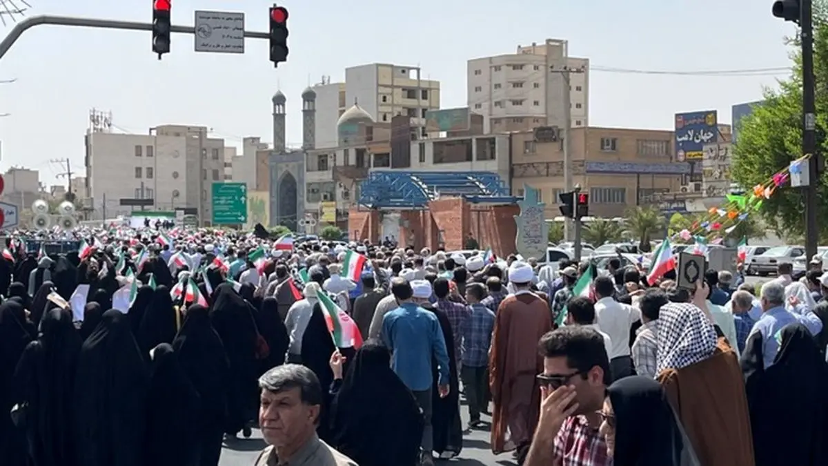فریاد خوزستانی‌ها در راهپیمایی جمعه‌های خشم علیه جنایات صهیونیست‌ها