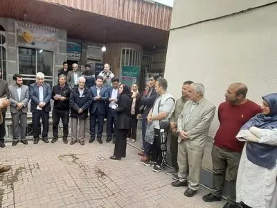 میز خدمت و اهدای خون در جشنواره کارگران ساختمانی  در گرگان