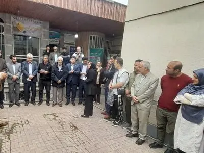 میز خدمت و اهدای خون در جشنواره کارگران ساختمانی  در گرگان