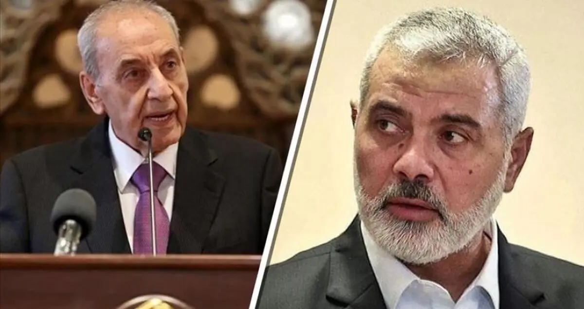  گفت‌و‌گوی تلفنی هنیه با رئیس پارلمان لبنان با محوریت پیامدهای کرونا 