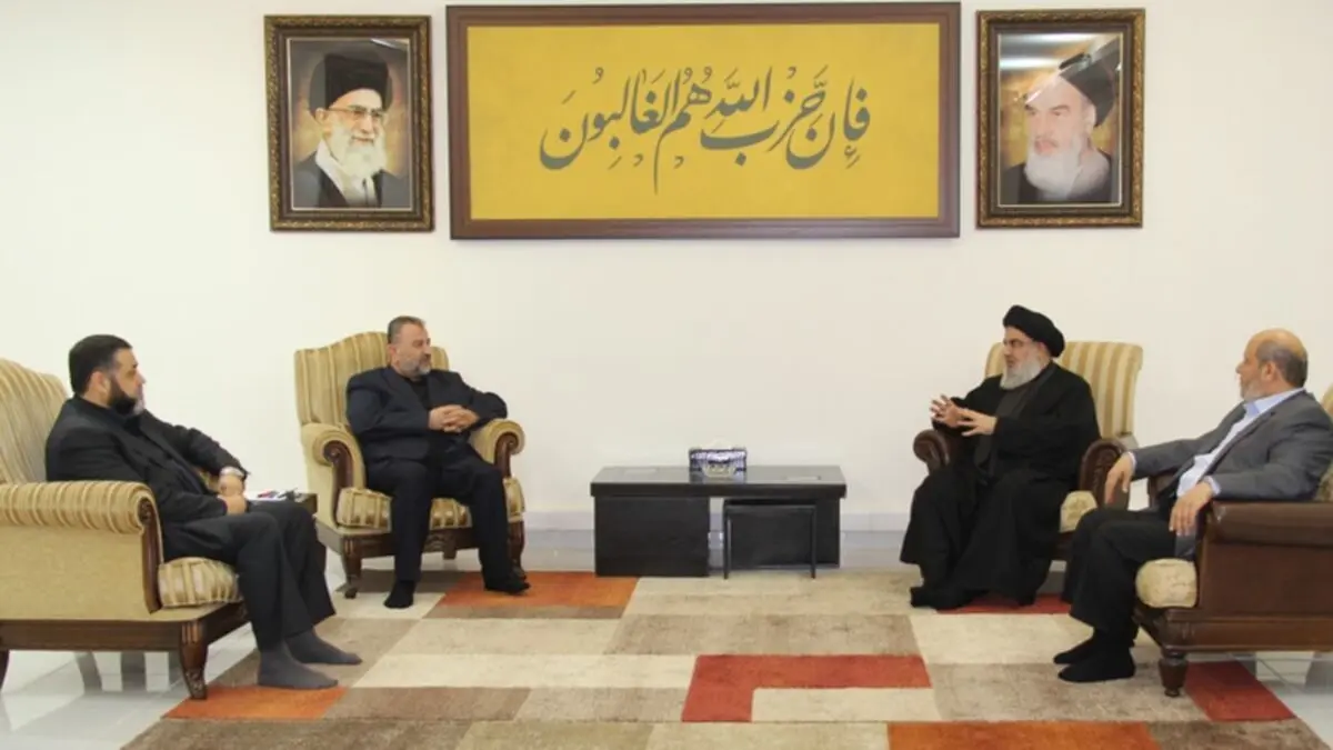 دیدار دبیر کل حزب‌الله لبنان با رهبران حماس