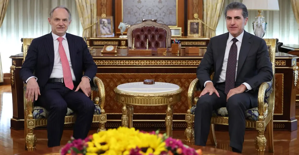 بارزانی با سرکنسول جدید فرانسه در اربیل دیدار و گفت‌وگو