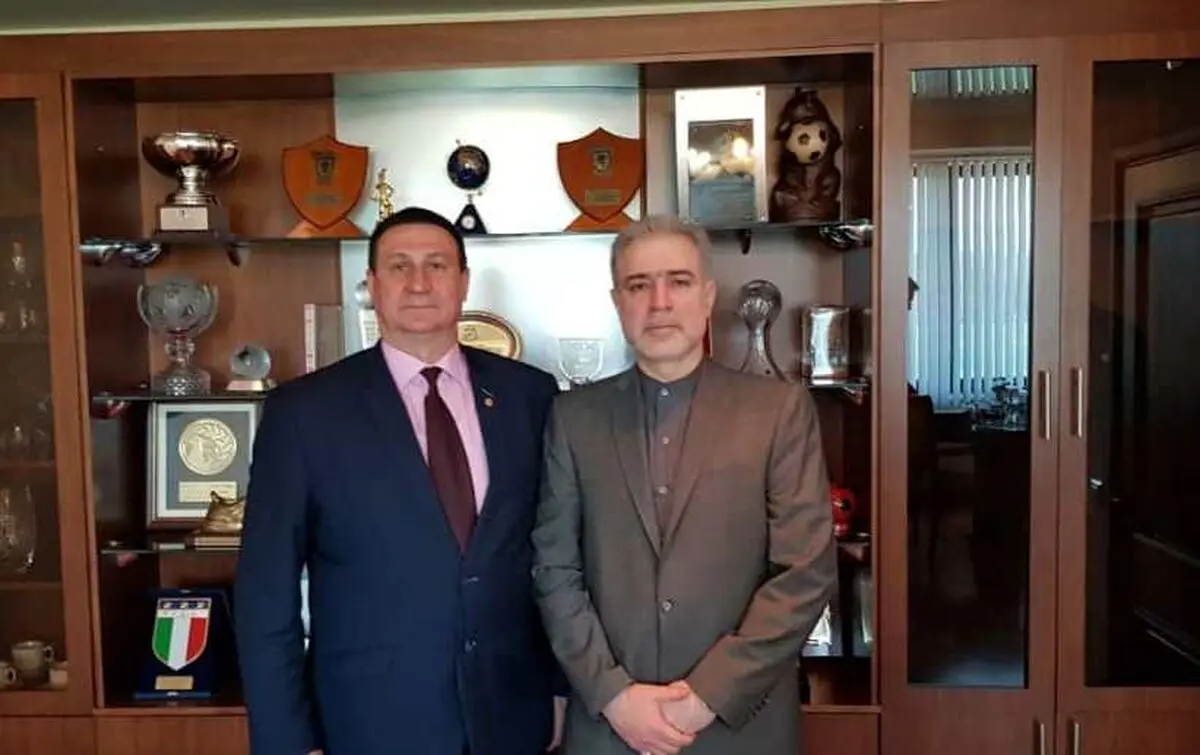 ملاقات سفیر ایران با رئیس جدید فدراسیون فوتبال بلاروس