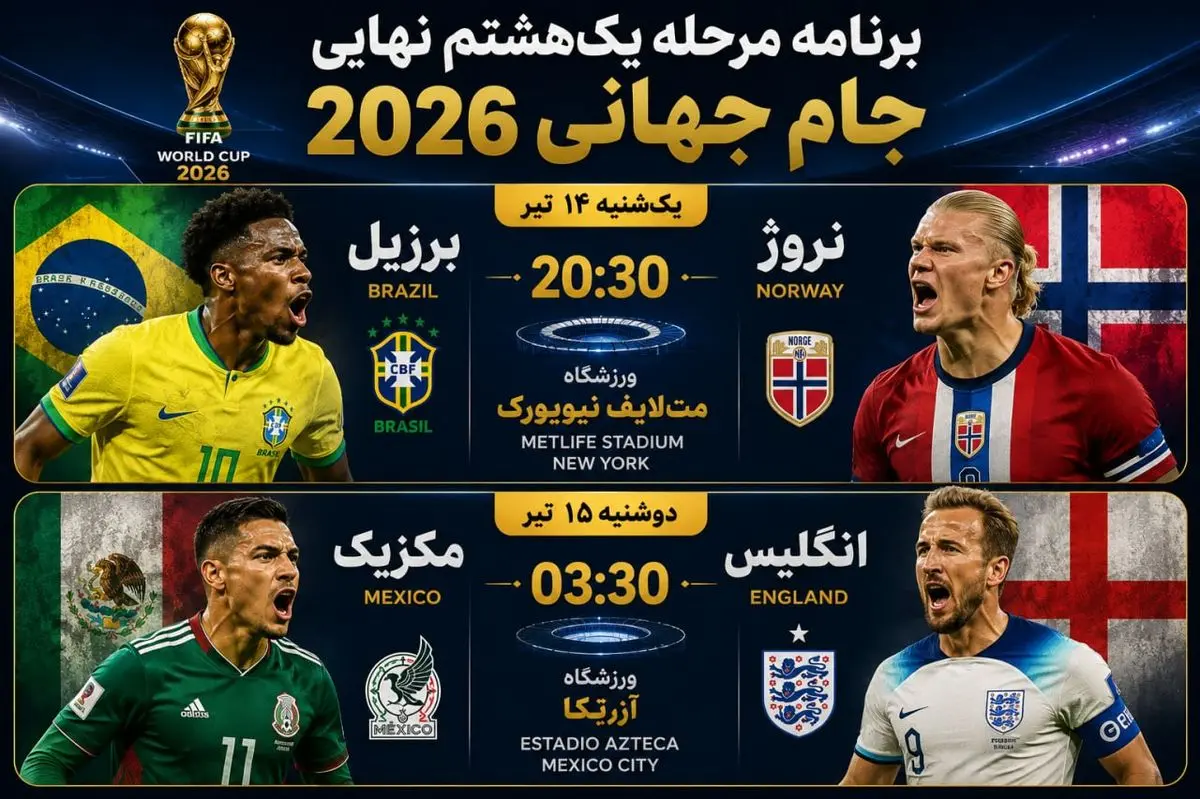 برنامه بازی‌های امروز جام جهانی: دوئل‌های جذاب با هالند و انگلیس و مکریک