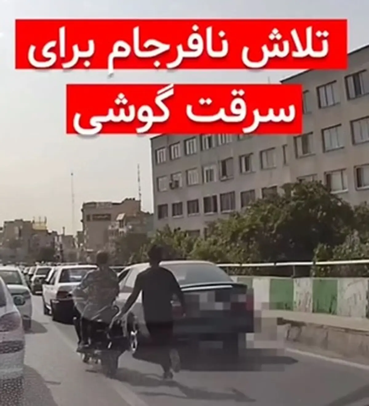 هوشیاری راننده ماکسیما در مقابل سارقان گوشی همراه + فیلم