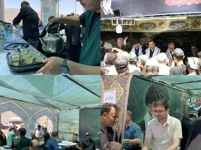 برپایی موکب خدمت‌رسانی به زائران مراسم تشییع رهبر شهید از سوی فولاد شاهرود
