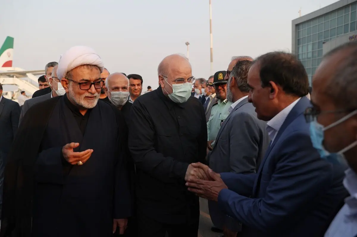 قالیباف وارد فرودگاه عسلویه شد