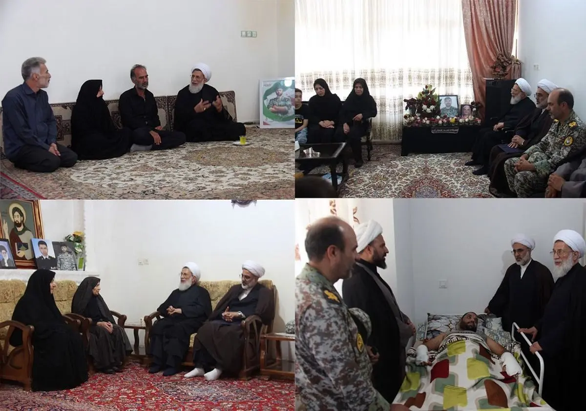 دیدار رئیس سازمان عقیدتی سیاسی ارتش با خانوادههای شهدا و جانبازان جنگ تحمیلی ۱۲ روزه
