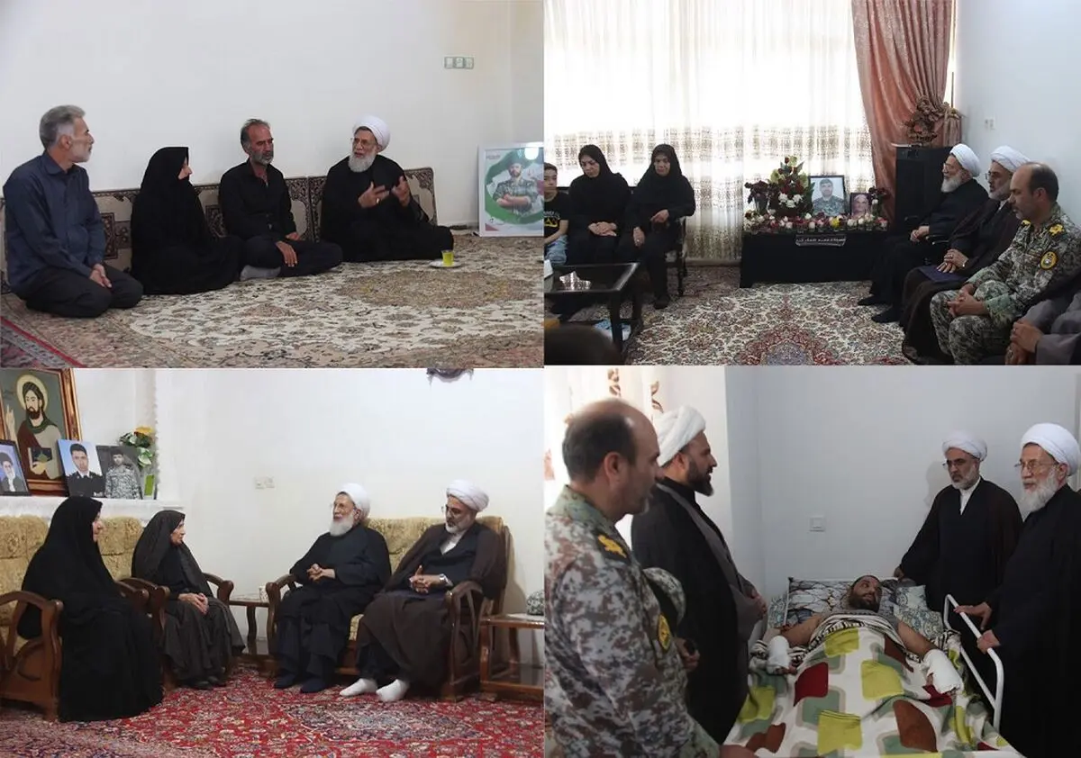 دیدار رئیس سازمان عقیدتی سیاسی ارتش با خانواده‌های شهدا و جانبازان جنگ تحمیلی ۱۲ روزه