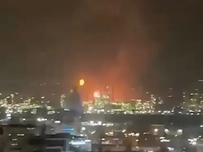 ‌تصاویری از اصابت موشک در حیفا