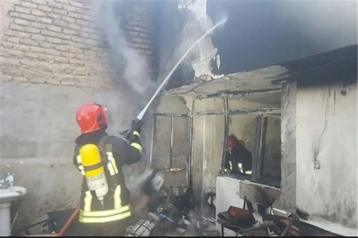 حریق در یک مجتمع مسکونی