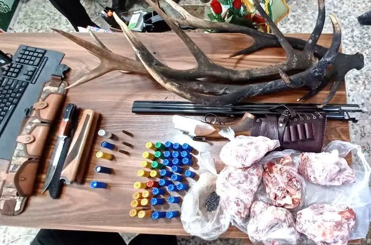کشف لاشه مرال و سلاح غیرمجاز در رودبار