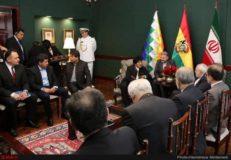  دیدار محمد جواد  ظریف وزیر امور خارجه کشورمان با رئیس جمهور بولیوی