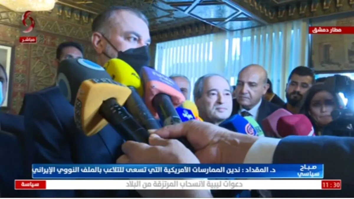 دیدار، گفت‌وگو و رایزنی با مقامات سوریه مورد توجه جدی ما است